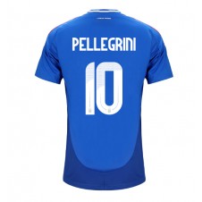 Italien Lorenzo Pellegrini #10 Hemmatröja EM 2024 Korta ärmar